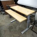 Sugar Maple Height Adjustable Workstation Desk Table